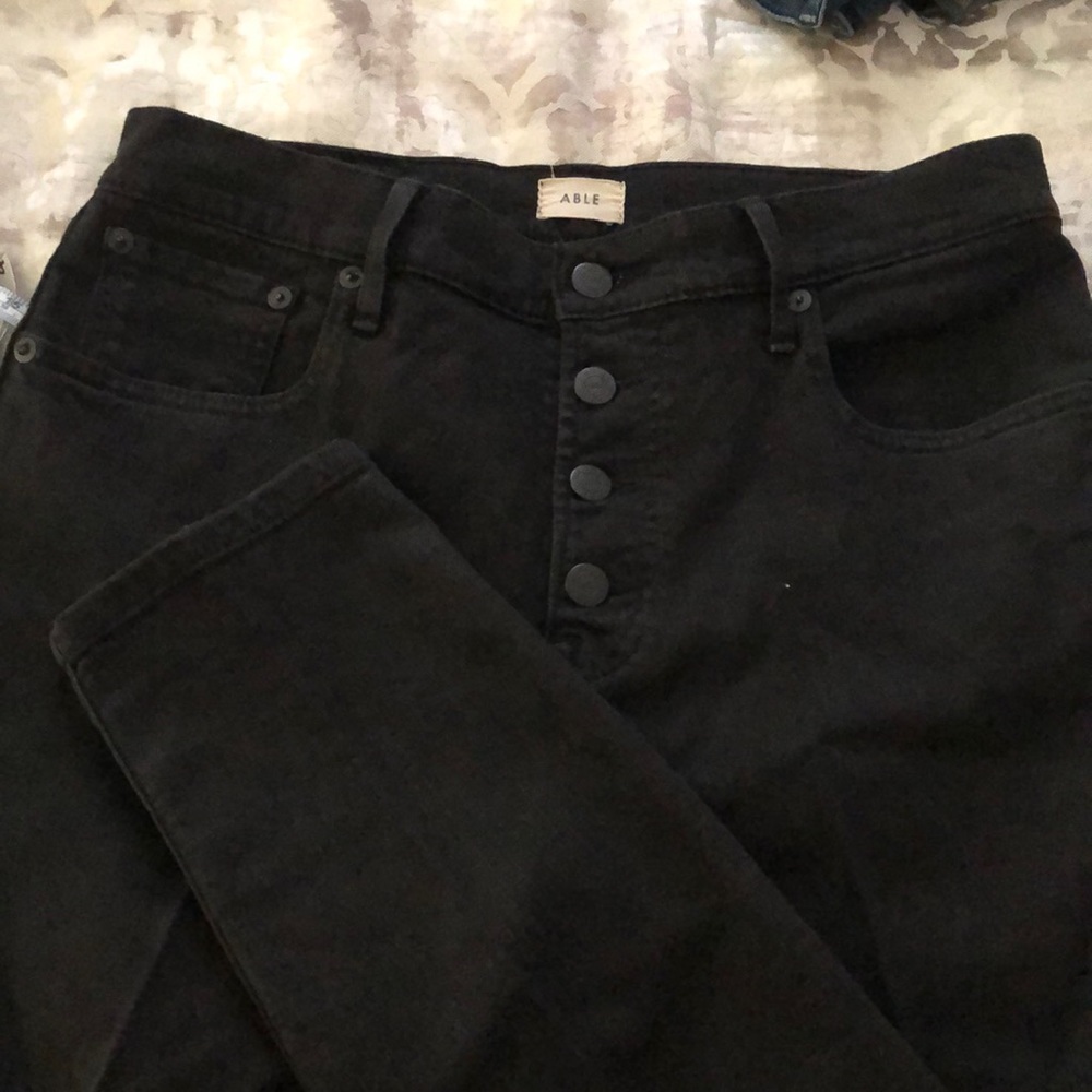 Able Button-Fly High Rise 5-pocket Skinny